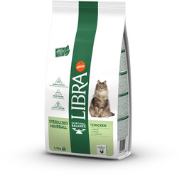 Libra Cat Sterilized Hairball, kurczak - 2 x