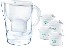 BRITA Dzbanek filtrujący Marella XL Biały + 4