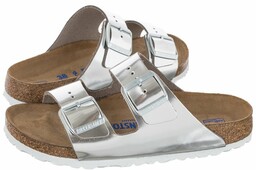 Klapki Birkenstock Arizona BS Soft Footbed Silver 1005961