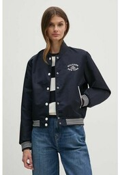 Tommy Hilfiger kurtka bomber damski kolor granatowy przejściowa