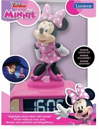 LEXIBOOK Budzik z lampką nocną Disney Myszka Minnie