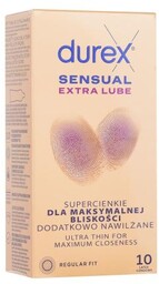 Durex Sensual Extra Lube prezerwatywy prezerwatywa 10 szt.