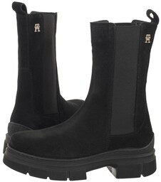 Sztyblety Tommy Hilfiger Essential Suede Chelsea Boot Black