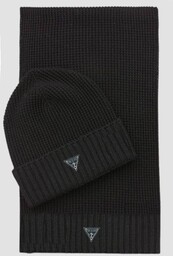 GUESS Zestaw czarna czapka i szalik Scarf Beanie