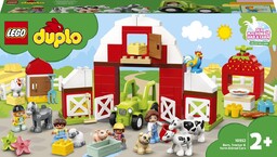 LEGO DUPLO, klocki Stodoła, traktor i zwierzęta gospodarskie,