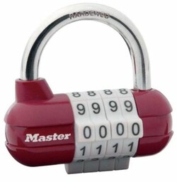 Kłódka szyfrowa Masterlock 1523EURD bordowa