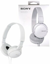 Słuchawki Przewodowe Nauszne / Sony MDR-ZX110 / Białe