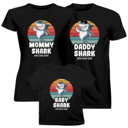 Komplet dla rodziny - Daddy shark / Mommy