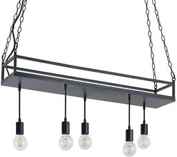 Lindby - Kirista 5 Lampa Wisząca Black