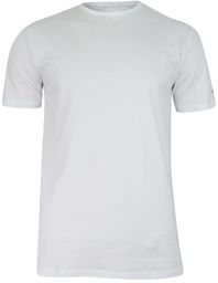 T-shirt Biały Gładki Bawełniany, Męski, Krótki Rękaw, U-neck