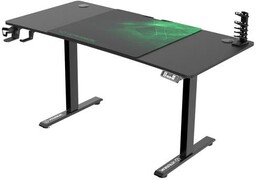 Ultradesk LEVEL V2 140cm Regulacja wysokości Czarno-zielony Biurko