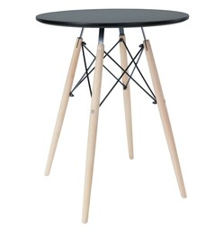 Okrągły stolik w stylu skandynawskim TODI 3501 czarny