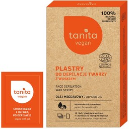 TANITA Vegan Plastry do depilacji twarzy z woskiem