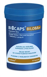 BICAPS BILOBA+, Miłorząb Japoński, Formeds, 60 kapsułek