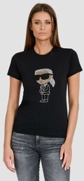 KARL LAGERFELD Czarny t-shirt Ikonik 2.0, Wybierz rozmiar