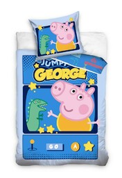 Carbotex Pościel bawełniana 160x200 Świnka Peppa Pig poszewka