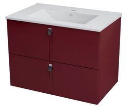 Szafka umywalkowa SoftClose 75,5x55x46cmcm, bordo MITRA