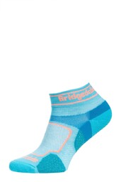 SKARPETY TRAIL RUN ULTRALIGHT COOLMAX 3/4 CREW WOMEN-BLUE