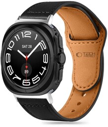 TECH-PROTECT LEATHERFIT SAMSUNG GALAXY WATCH ULTRA (47MM) BLACK