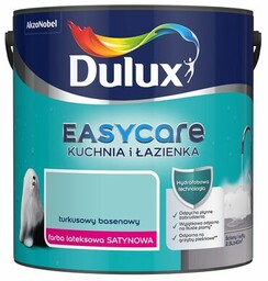 Farba Dulux EasyCare Kuchnia i Łazienka Turkusowy Basenowy