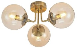 Lindby - Arnella Lampa Sufitowa Antique Brass/Amber