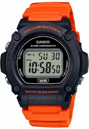 Zegarek marki Casio model W-219H-4A kolor Pomarańczowy. Akcesoria