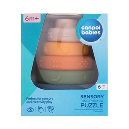 Canpol babies Sensory Ring Pyramid Puzzle zabawka 1