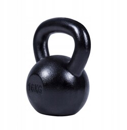 Kettlebell żeliwny czarny 16kg Gorilla Sports kula