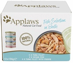 APPLAWS Applaws Cat Tin 12x156g Fish Selection in