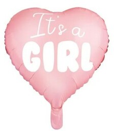 Balon foliowy "It''s a girl" na baby shower