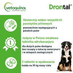 VETOQUINOL Drontal Plus Flavour 35kg Tabletki Dla Psów