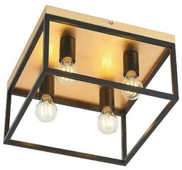 Lindby - Miravi 4 Lampa Sufitowa Gold/Black