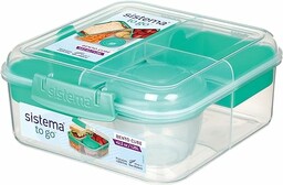 Sistema To Go Collection Pudełko Śniadaniowe, Zielononiebieski/Bezbarwny, 1,25