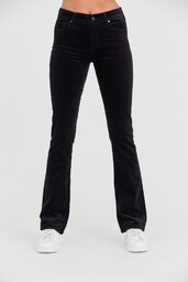 7 FOR ALL MANKIND Czarne spodnie welurowe Bootcut