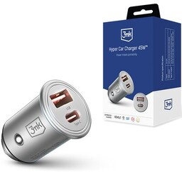 3MK Ładowarka samochodowa Hyper Car Charger 45W Srebrny