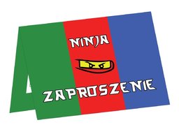 Zaproszenia urodzinowe Ninja - 6 szt.