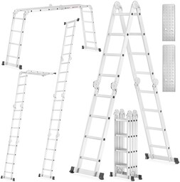 Drabina aluminiowa przegubowa wielofunkcyjna HIGHER 4x4 z podestem