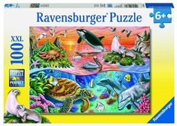 Ravensburger PUZZLE 100 WZBURZONY OCEAN XXL