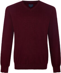 SWETER MĘSKI FF V NECK BURGUNDY