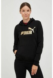 Puma bluza damska kolor czarny z kapturem