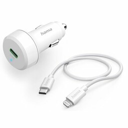 Ładowarka samochodowa HAMA PD/Qualcomm 20W + Kabel Typ-C