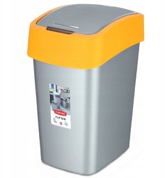 Kosz na śmieci Curver Flip Bin 50L, żółty