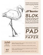 Leniar Blok szkicowy z eko papierem A3/100k
