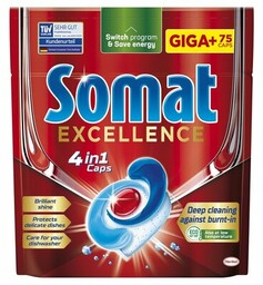 SOMAT Kapsułki do zmywarki Excellence 4w1 - 75