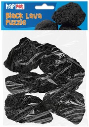 Lawa czarna do akwarium puzzle 0.5 kg Happet