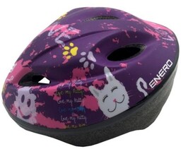 ENERO Kask rowerowy Love Kitty Fioletowy dla Dzieci