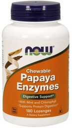 Now Foods Papaya Enzyme- Enzymy Trawienne- 180 Tabletek