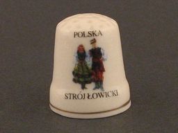 Naparstek ceramiczny - Strój Łowicki