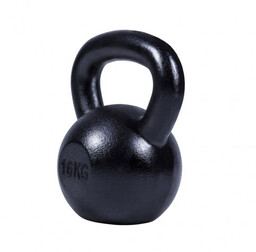 Kettlebell Żeliwny Czarny 16Kg