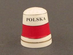 Naparstek ceramiczny - flaga Polska